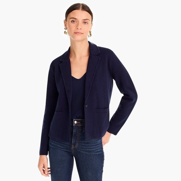 cropped sweater blazer